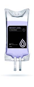 infusion bag named Weight Loss linking toward the service page