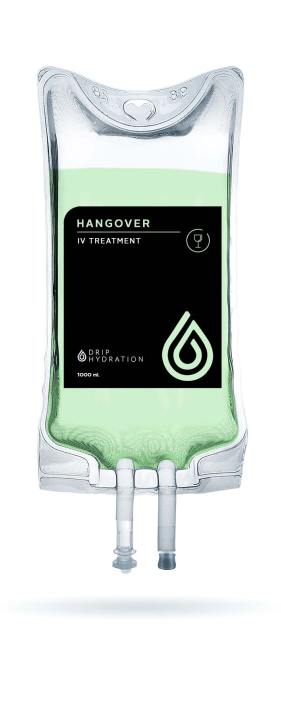 infusion bag named Hangover iv linking toward the service page
